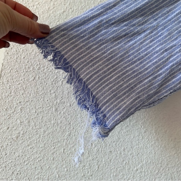 Old Navy Women’s Shift Dress XL Blue White Stripe Button Front Pockets Relax - Picture 4 of 12